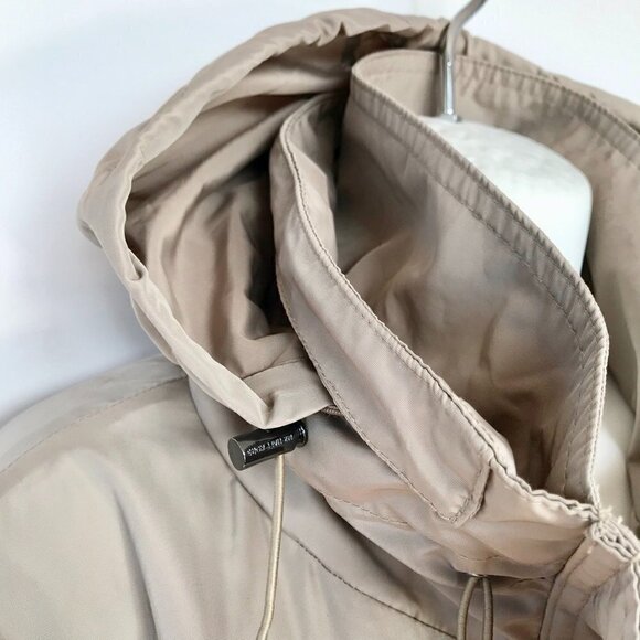 MICHAEL KORS Jacket Hood can zipped in, taupe pewter hardware Utility Anorak L - Picture 5 of 16